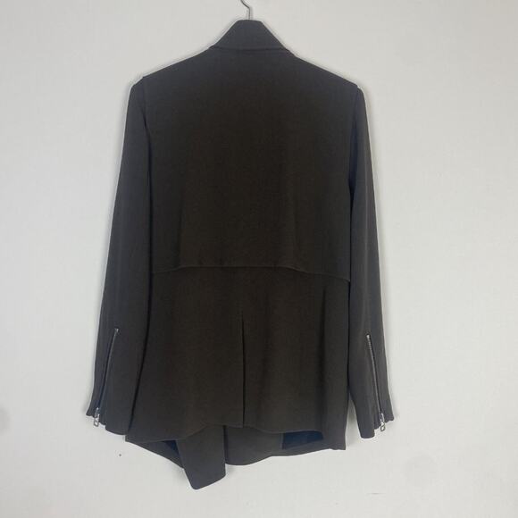 Aritzia Wilfred Womens Brown Stand-Up Collar Snap Military Jacket Size M - Picture 6 of 8